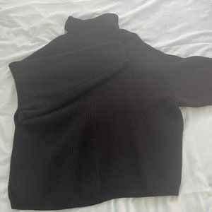 Turtle neck black sweater SUXIE